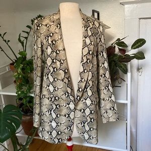 ZARA Basic Snake Blazer